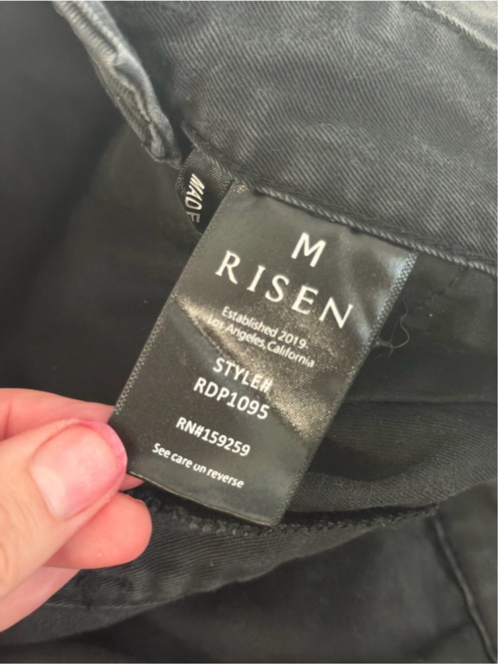 Risen Jean Los Angeles Washed Black Distressed Ankle Crop Overalls Womens Medium - Picture 14 of 15